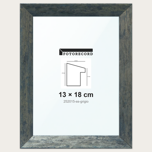 Cornice su misura 13x18 cm -- Grigio Satinata | 252015-ss-grigio