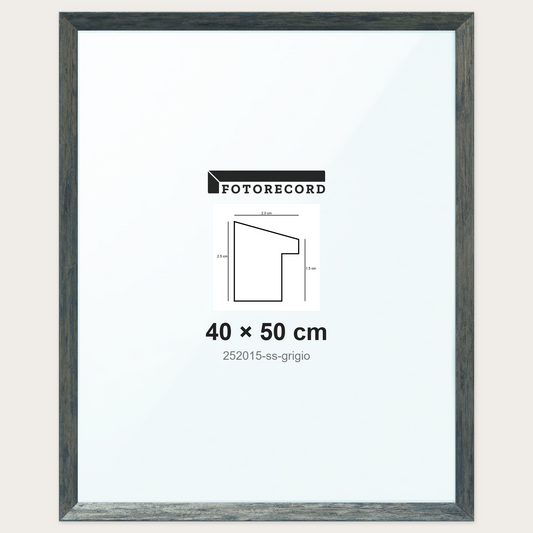 Cornice su misura 40x50 cm -- Grigio Satinata | 252015-ss-grigio