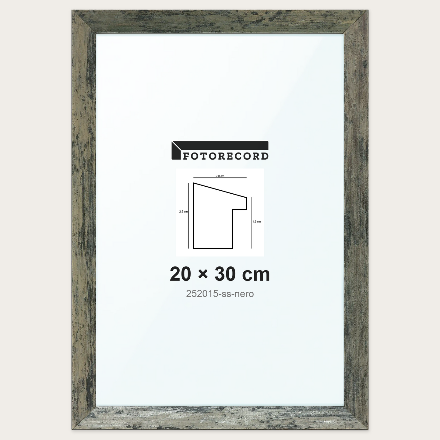 Cornice su misura 20x30 cm -- Nero Satinata | 252015-ss-nero