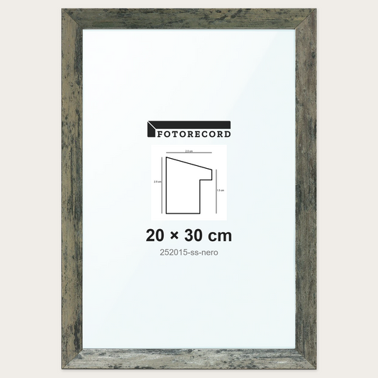 Cornice su misura 20x30 cm -- Nero Satinata | 252015-ss-nero