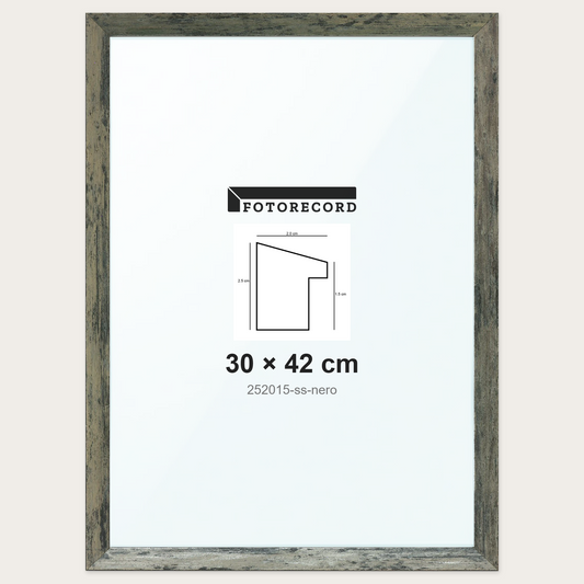 Cornice su misura 30x42 cm -- Nero Satinata | 252015-ss-nero
