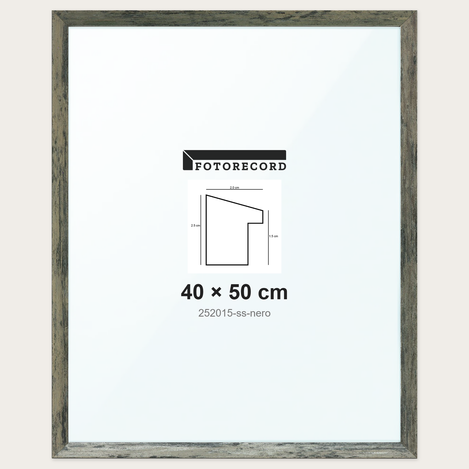 Cornice su misura 40x50 cm -- Nero Satinata | 252015-ss-nero