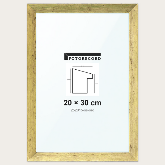 Cornice su misura 20x30 cm -- Oro Satinata | 252015-ss-oro