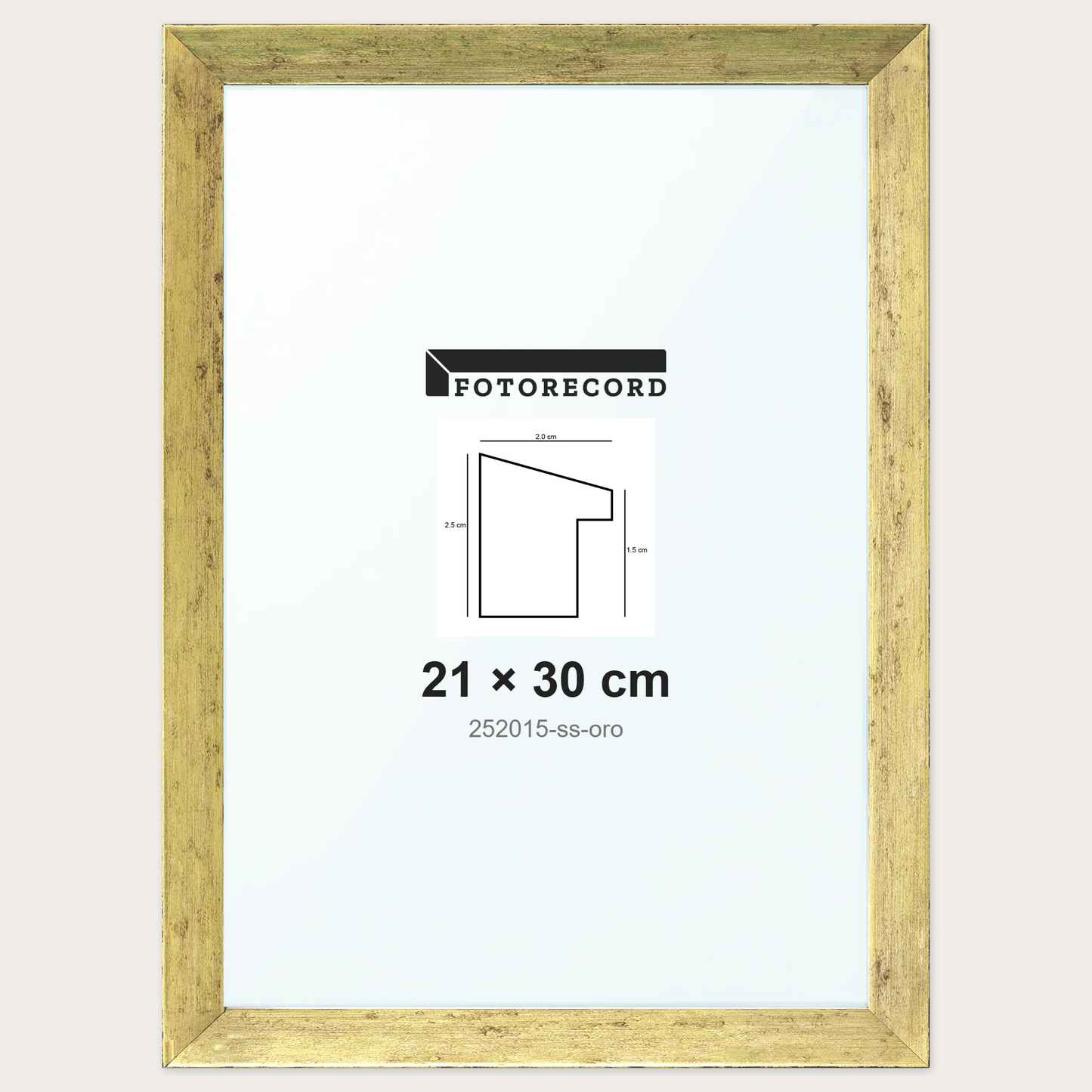 Cornice su misura 21x30 cm -- Oro Satinata | 252015-ss-oro