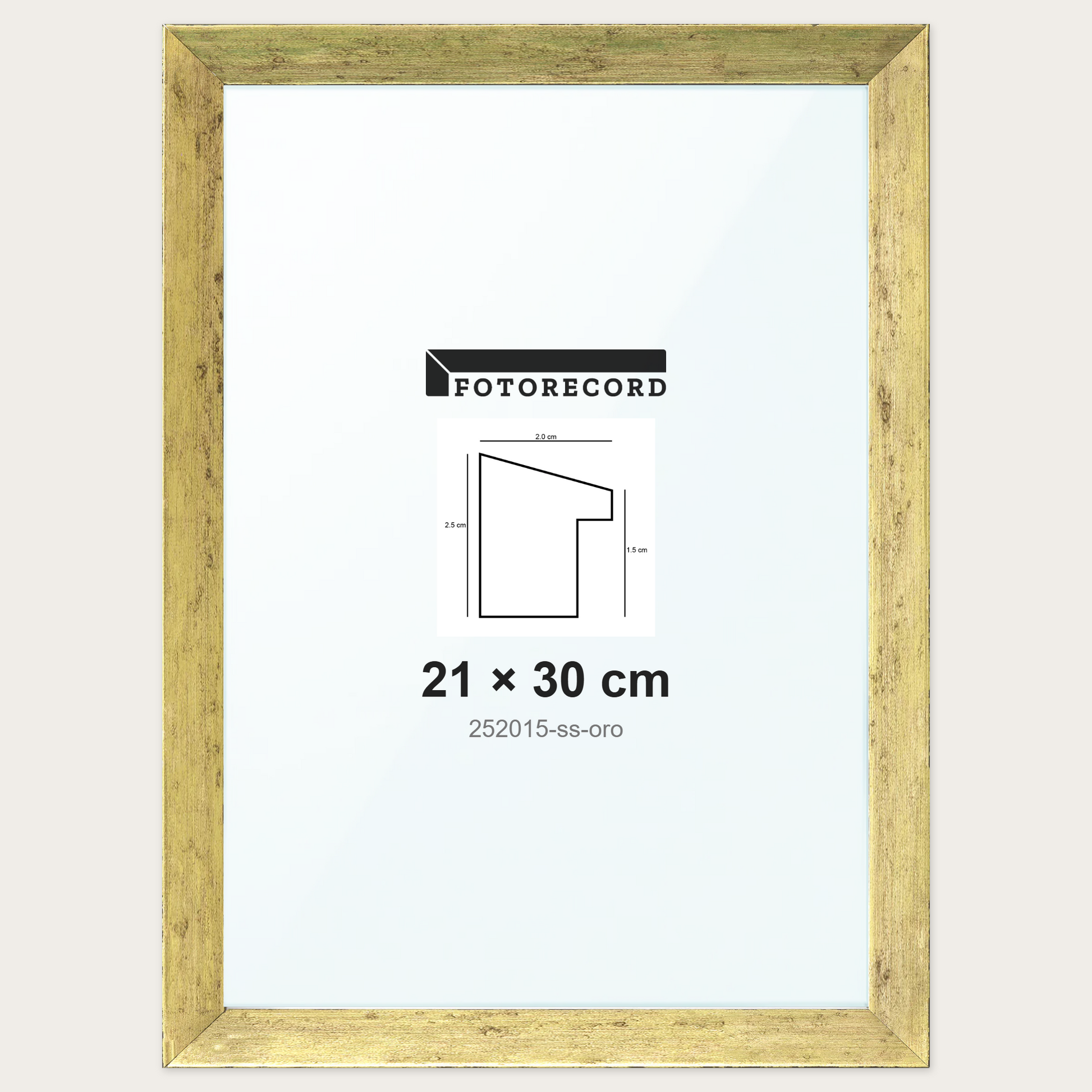 Cornice su misura 21x30 cm -- Oro Satinata | 252015-ss-oro