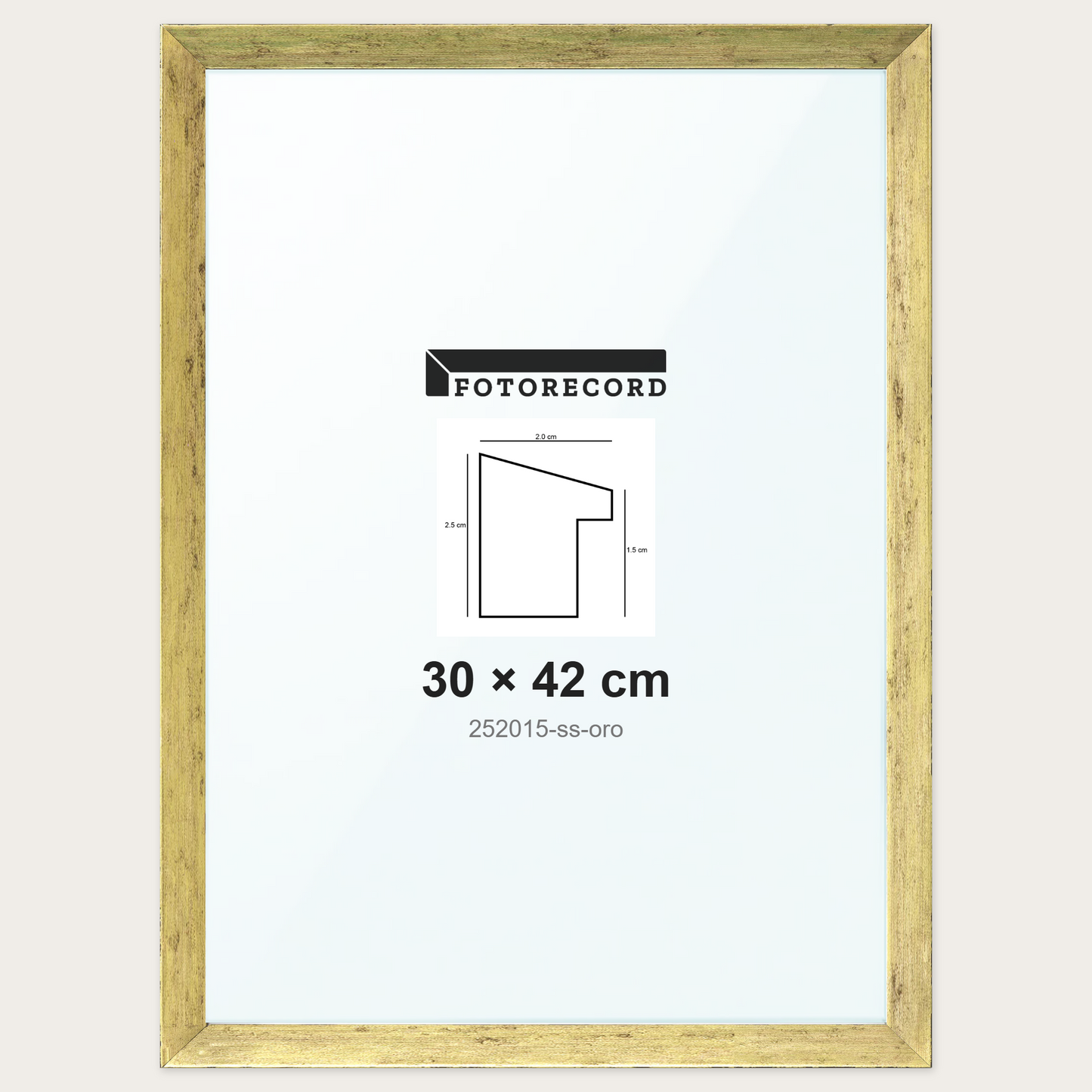 Cornice su misura 30x42 cm -- Oro Satinata | 252015-ss-oro