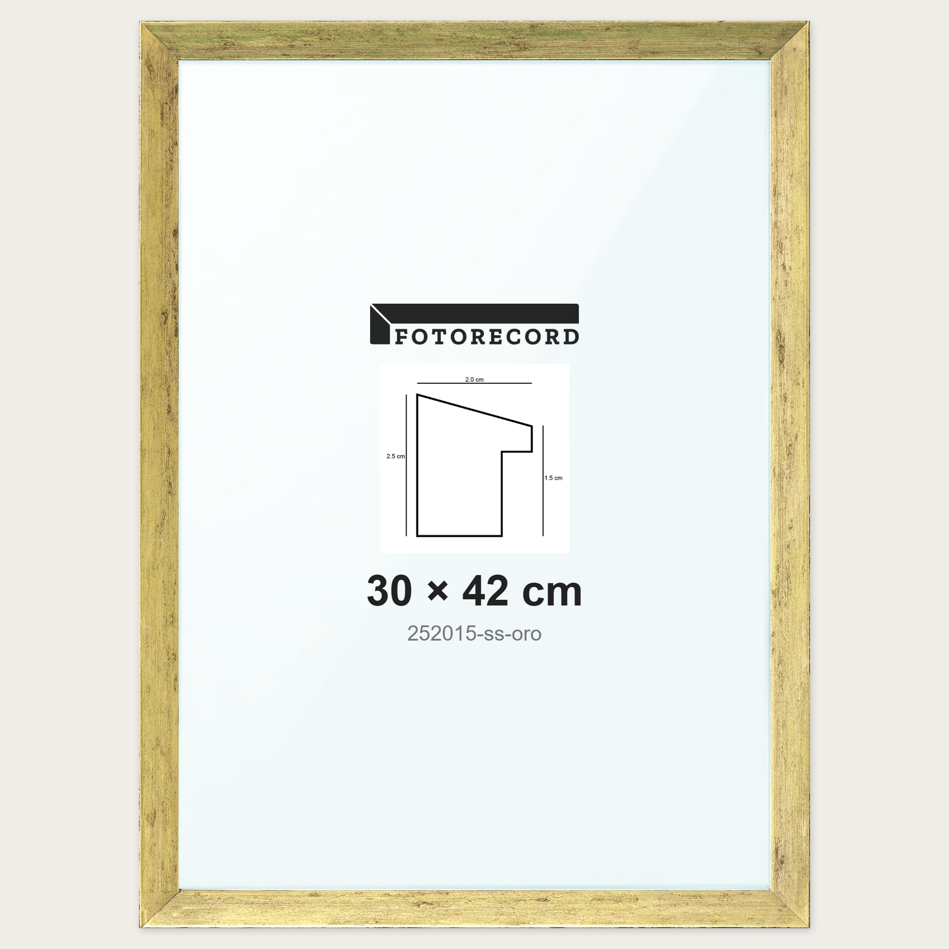 Cornice su misura 30x42 cm -- Oro Satinata | 252015-ss-oro