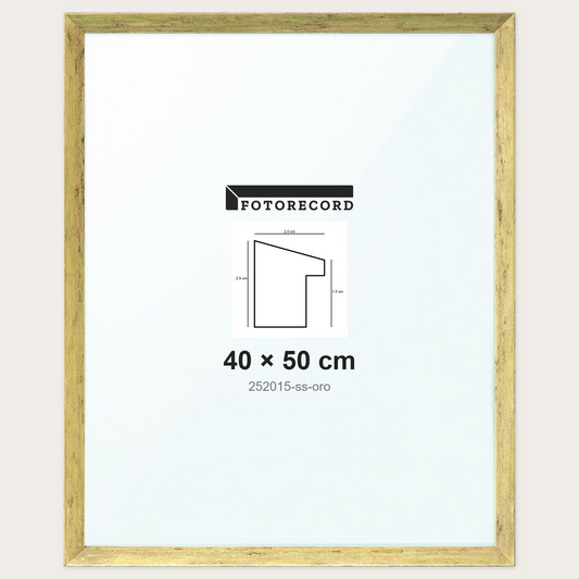 Cornice su misura 40x50 cm -- Oro Satinata | 252015-ss-oro
