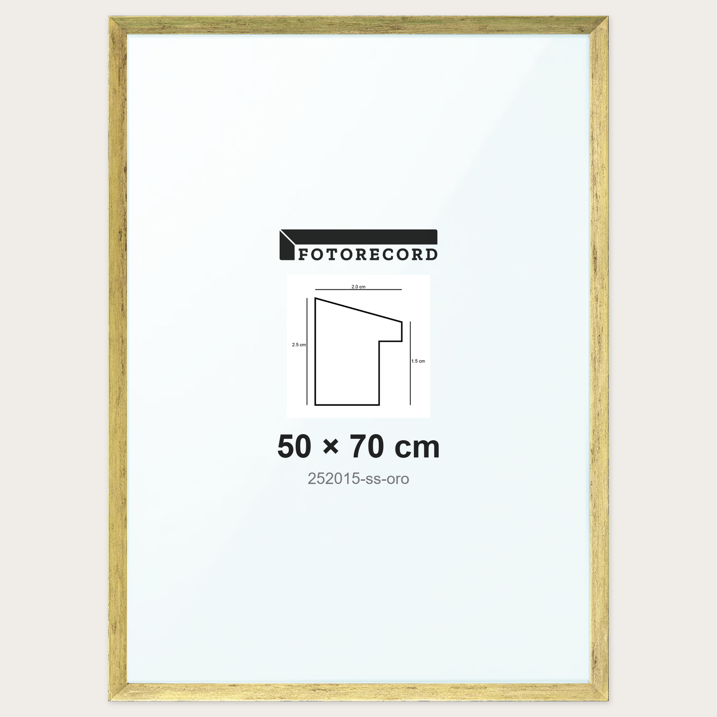 Cornice su misura 50x70 cm -- Oro Satinata | 252015-ss-oro