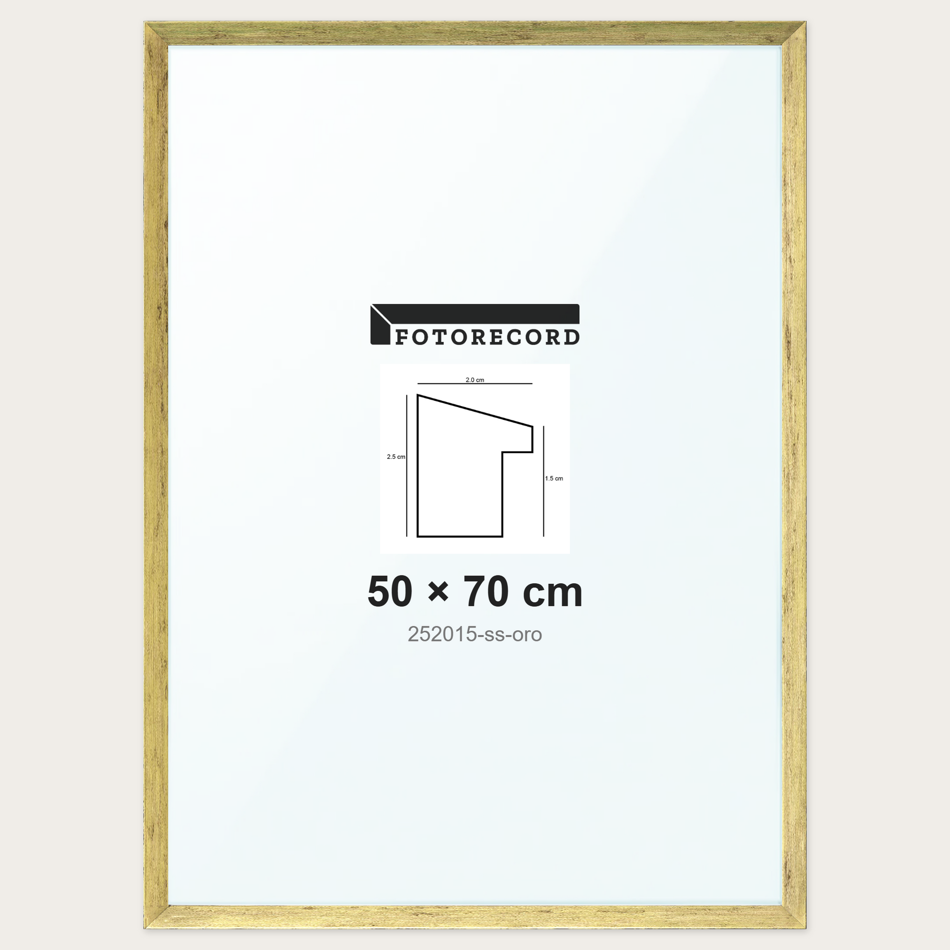 Cornice su misura 50x70 cm -- Oro Satinata | 252015-ss-oro