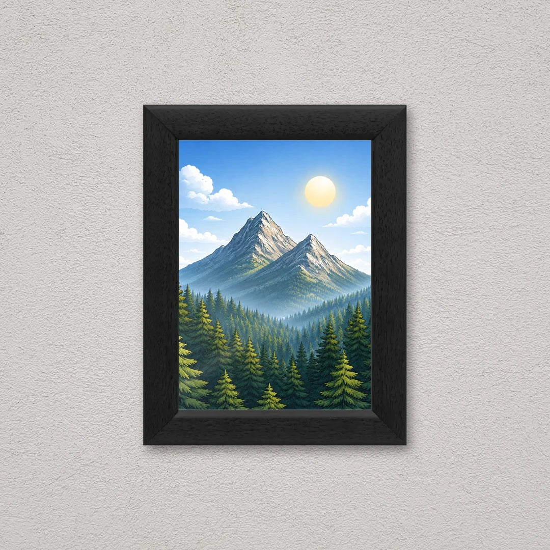 Il kit cornice completa 13×18 cm a parete, con una fotografia di esempio dentro