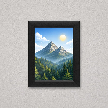 Il kit cornice completa 13×18 cm a parete, con una fotografia di esempio dentro
