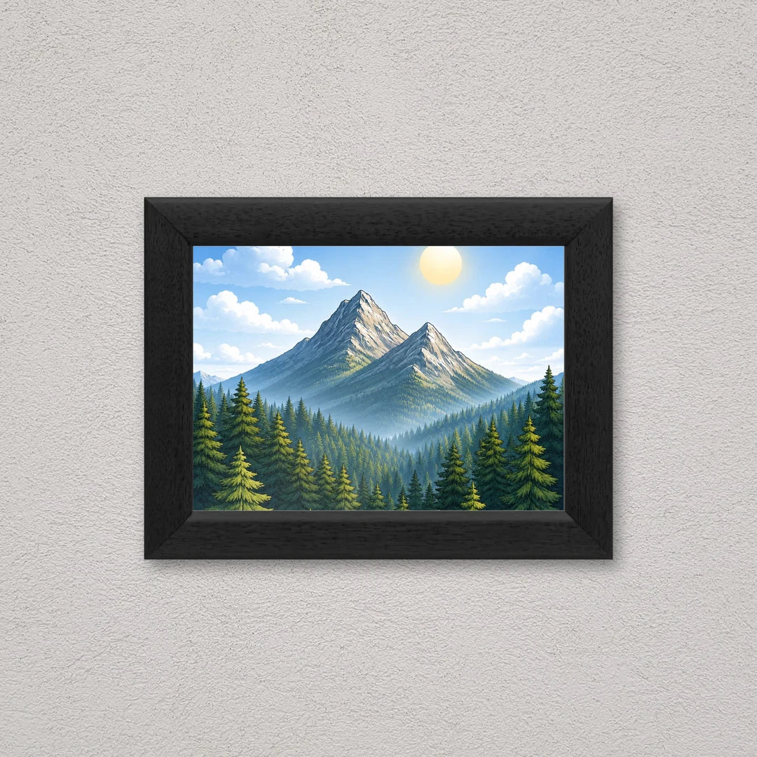 Il kit cornice completa 13×18 cm a parete di traverso, con una fotografia di esempio dentro