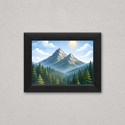 Il kit cornice completa 13×18 cm a parete di traverso, con una fotografia di esempio dentro