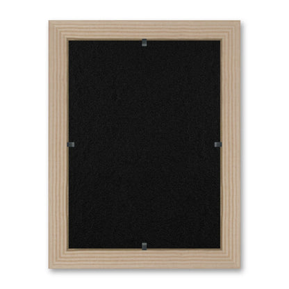 Il retro del kit cornice completa: il pannello in MDF montato nella battuta