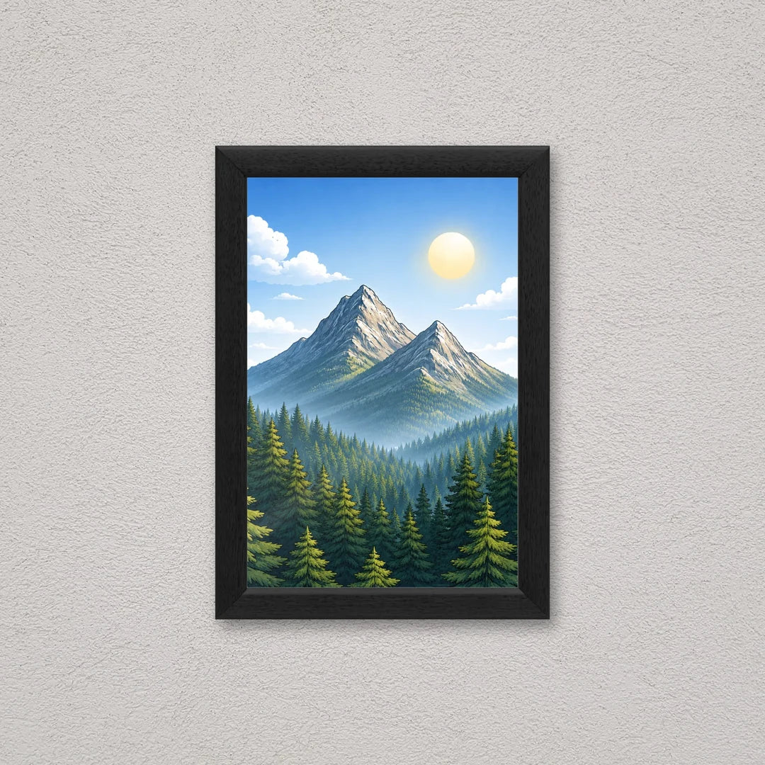 Il kit cornice completa 20×30 cm a parete, con una fotografia di esempio dentro