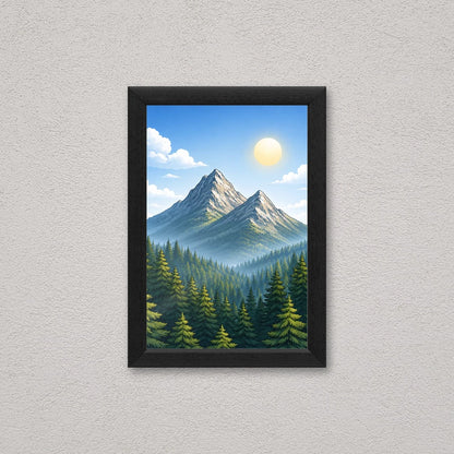 Il kit cornice completa 20×30 cm a parete, con una fotografia di esempio dentro