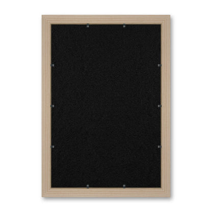 Il retro del kit cornice completa: il pannello in MDF montato nella battuta