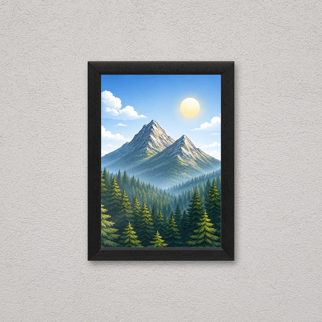 Il kit cornice completa 21×30 cm a parete, con una fotografia di esempio dentro