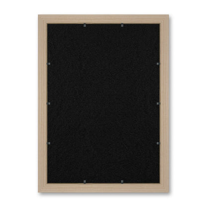 Il retro del kit cornice completa: il pannello in MDF montato nella battuta