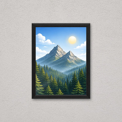Il kit cornice completa 30×40 cm a parete, con una fotografia di esempio dentro