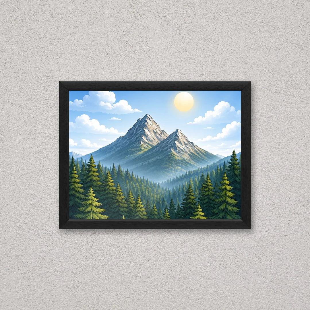 Il kit cornice completa 30×40 cm a parete di traverso, con una fotografia di esempio dentro