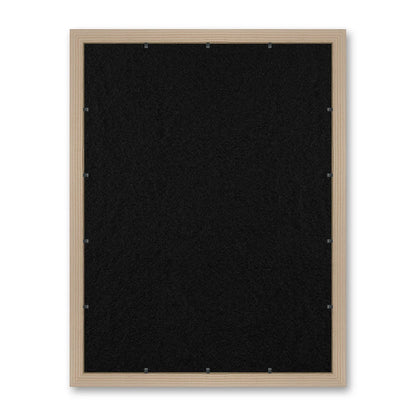 Il retro del kit cornice completa: il pannello in MDF montato nella battuta