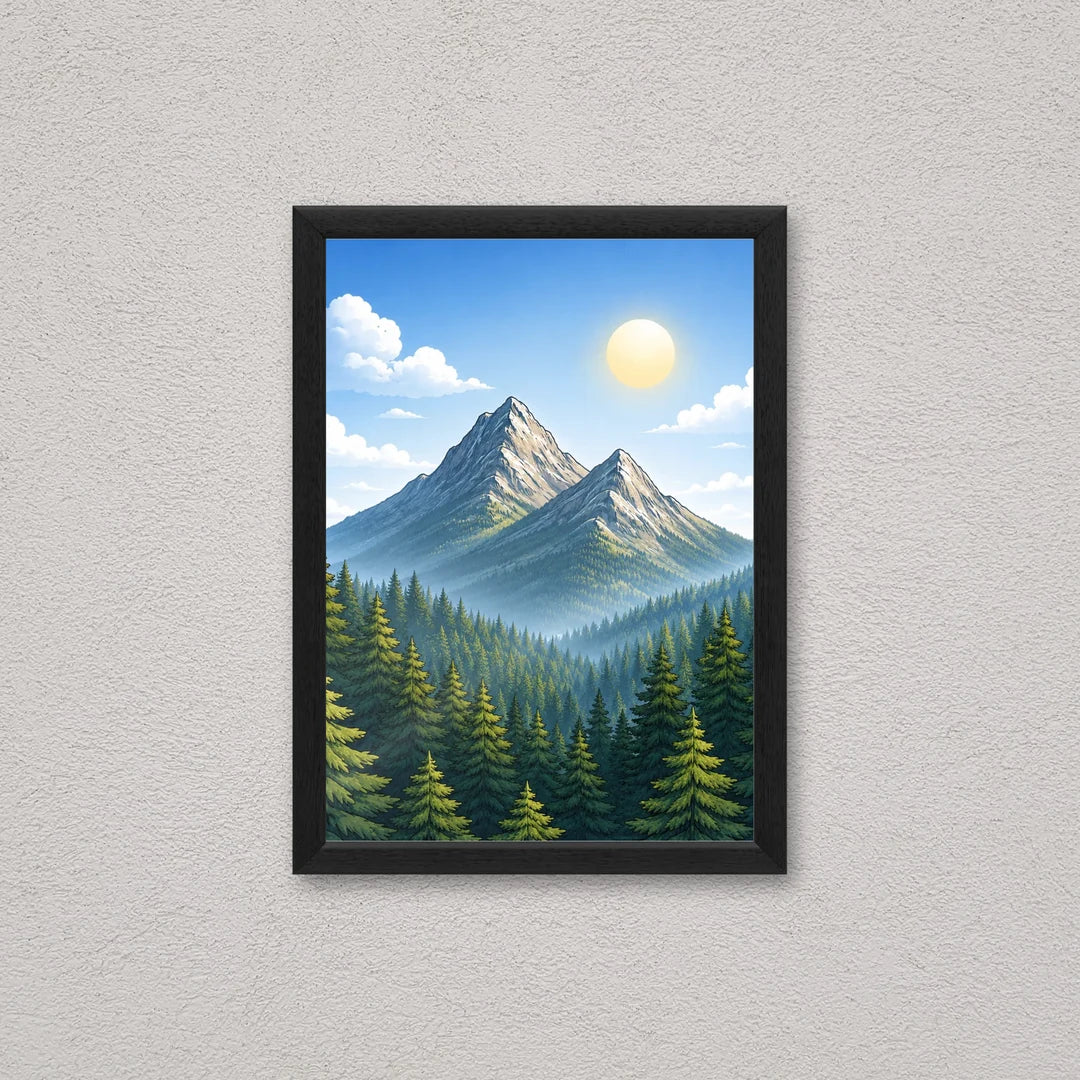 Il kit cornice completa 30×42 cm a parete, con una fotografia di esempio dentro