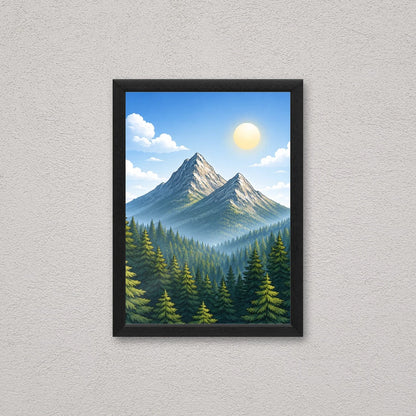 Il kit cornice completa 30×42 cm a parete, con una fotografia di esempio dentro