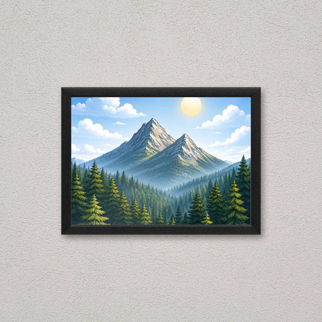 Il kit cornice completa 30×42 cm a parete di traverso, con una fotografia di esempio dentro