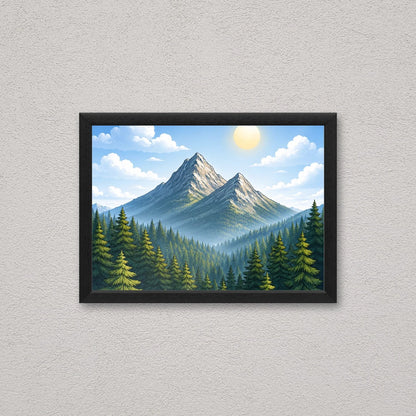 Il kit cornice completa 30×42 cm a parete di traverso, con una fotografia di esempio dentro