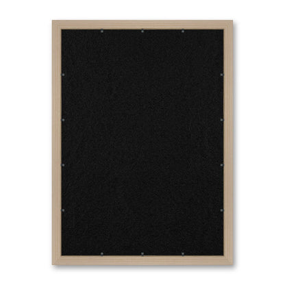 Il retro del kit cornice completa: il pannello in MDF montato nella battuta