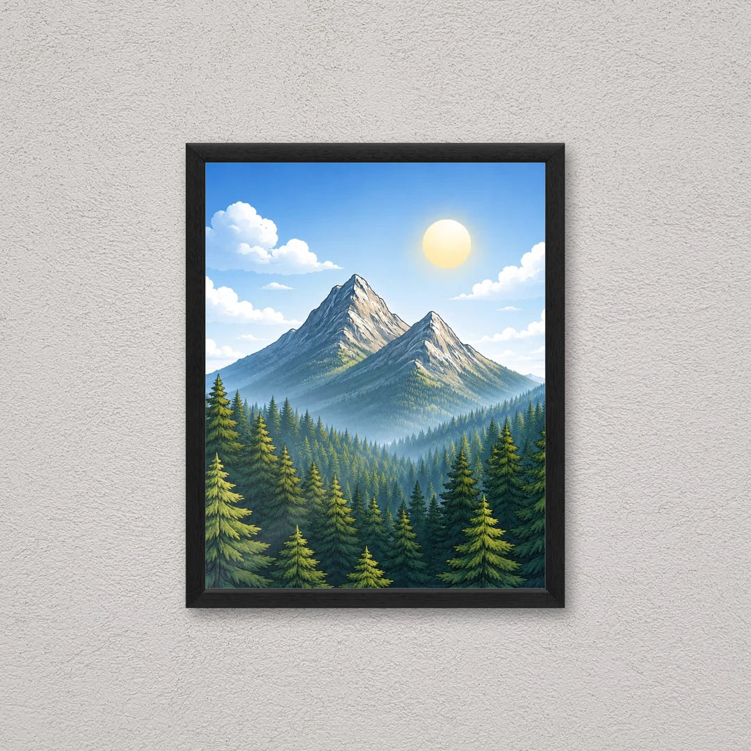 Il kit cornice completa 40×50 cm a parete, con una fotografia di esempio dentro