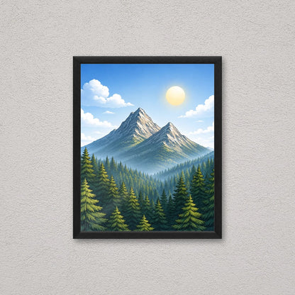 Il kit cornice completa 40×50 cm a parete, con una fotografia di esempio dentro