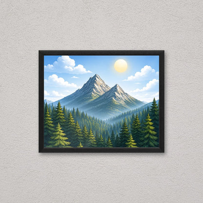 Il kit cornice completa 40×50 cm a parete di traverso, con una fotografia di esempio dentro