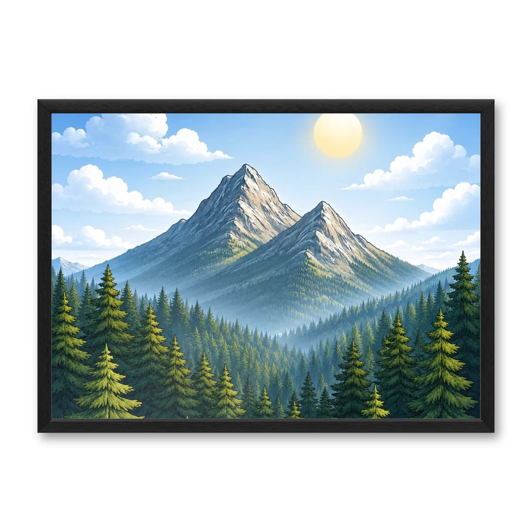 Il kit cornice completa 50×70 cm di traverso con una fotografia di esempio dentro