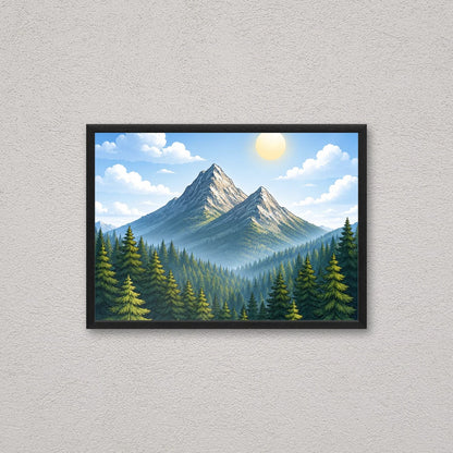 Il kit cornice completa 50×70 cm a parete di traverso, con una fotografia di esempio dentro