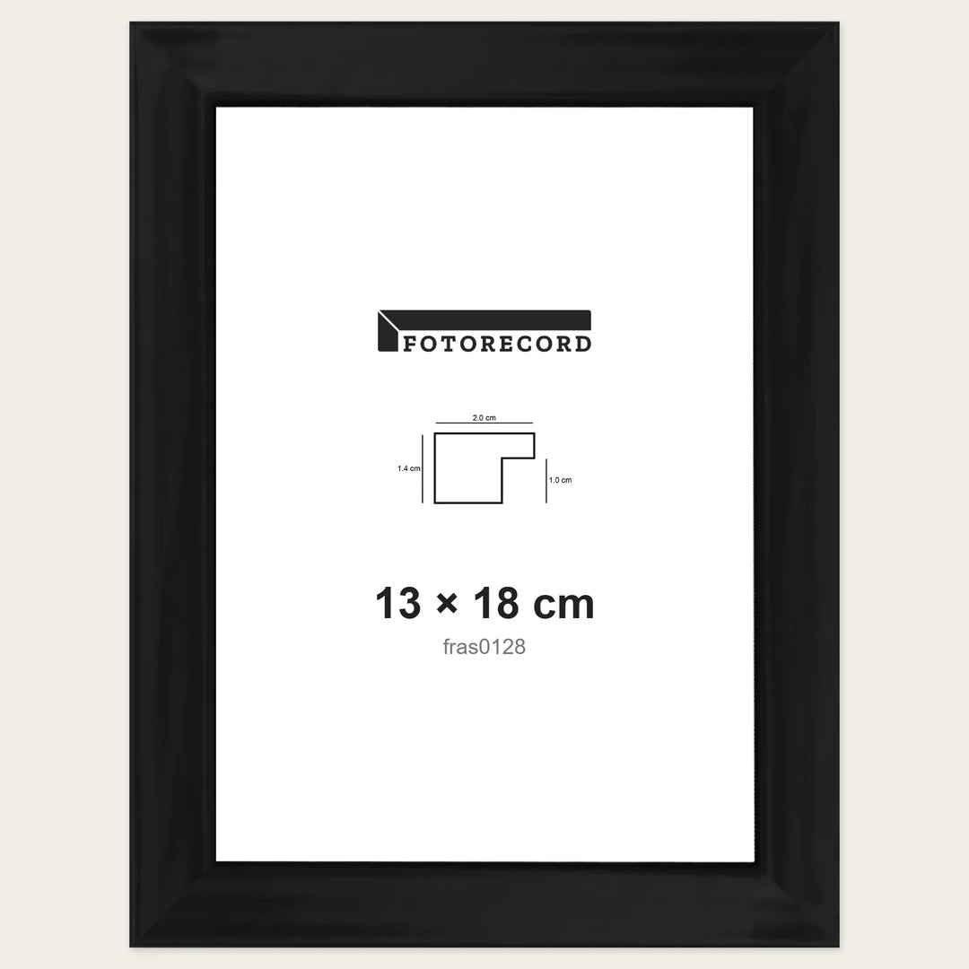 Kit Cornice Completa 13x18 cm — Nero Lucido | fras0128