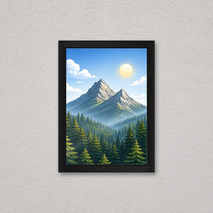 Il kit cornice completa 21×30 cm a parete, con una fotografia di esempio dentro