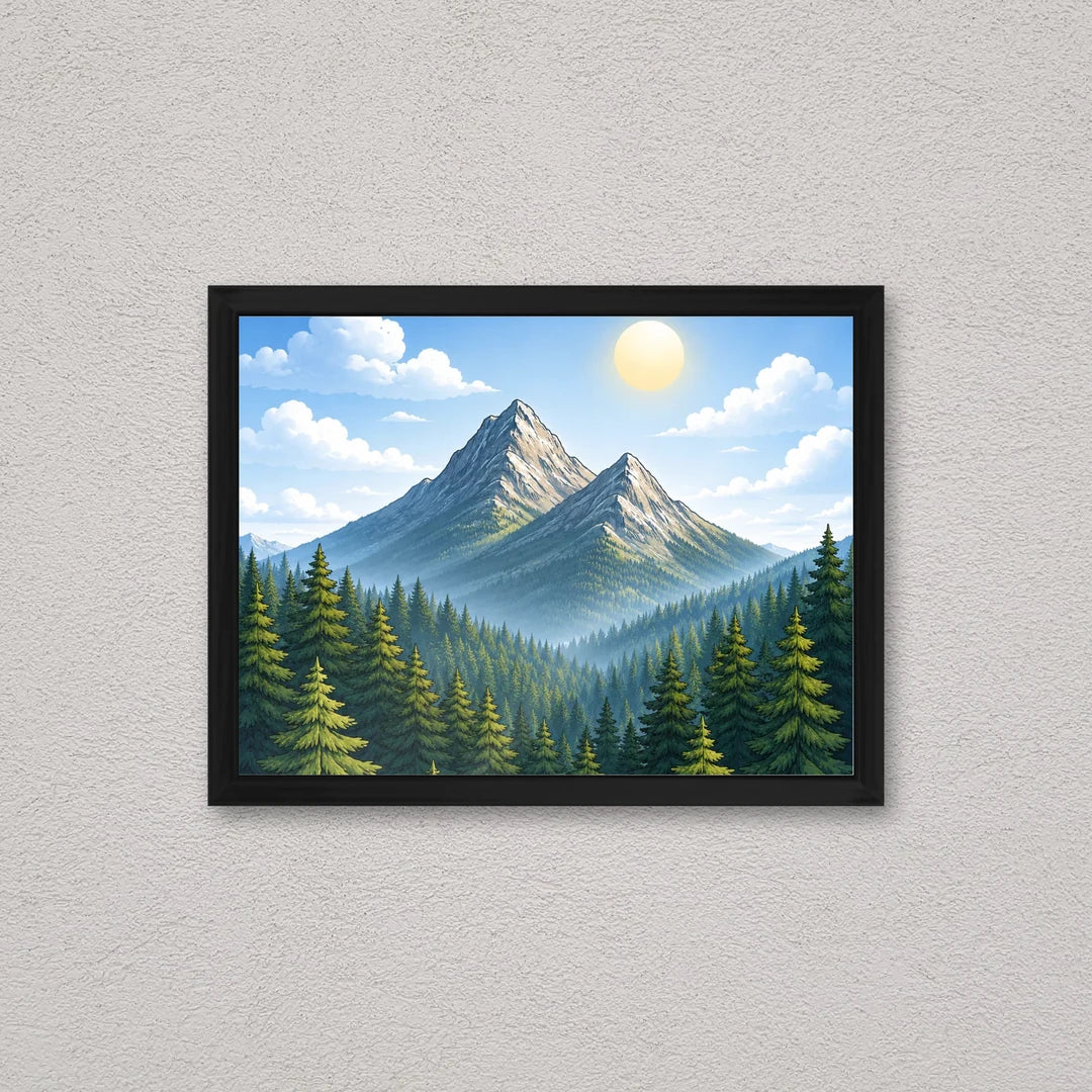 Il kit cornice completa 30×40 cm a parete di traverso, con una fotografia di esempio dentro