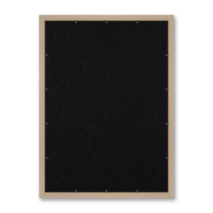 Il retro del kit cornice completa: il pannello in MDF montato nella battuta