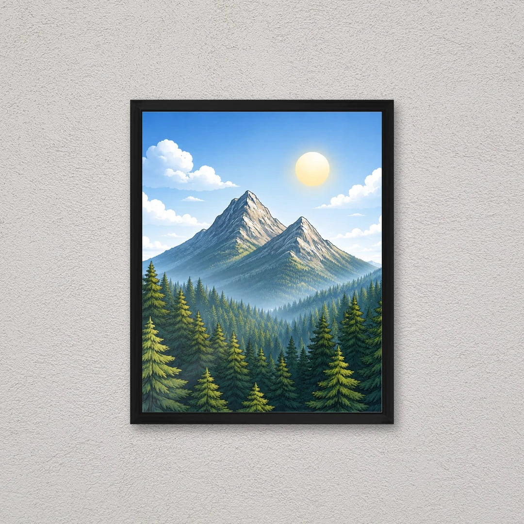 Il kit cornice completa 40×50 cm a parete, con una fotografia di esempio dentro