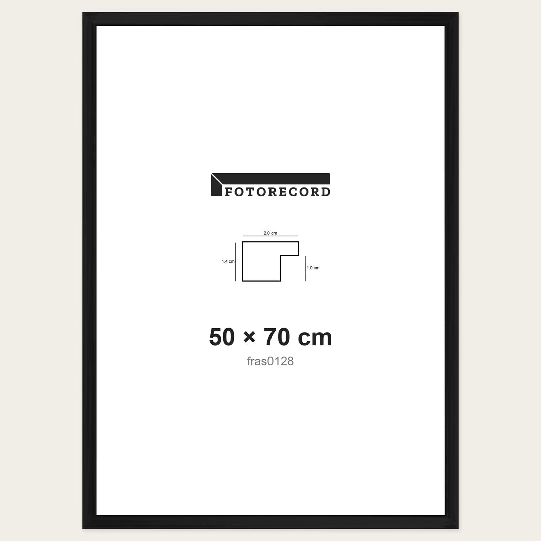 Kit Cornice Completa 50x70 cm — Nero Lucido | fras0128