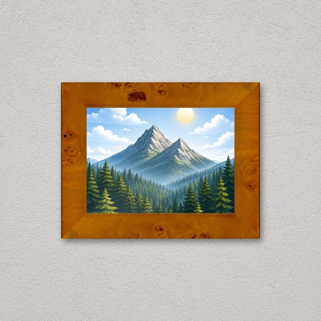 Il kit cornice completa 13×18 cm a parete di traverso, con una fotografia di esempio dentro
