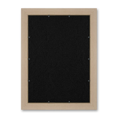 Il retro del kit cornice completa: il pannello in MDF montato nella battuta