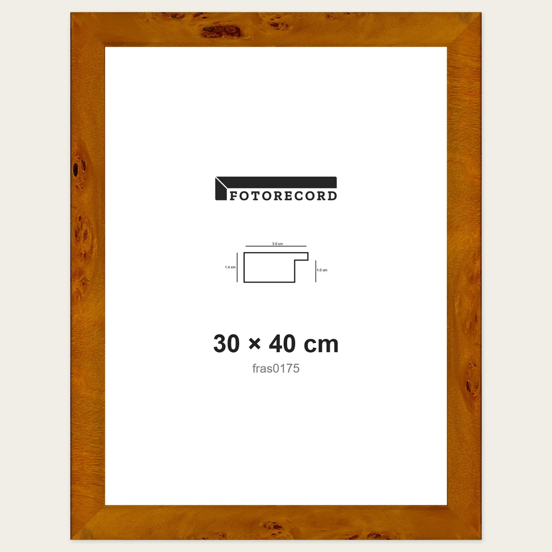 Kit Cornice Completa 30x40 cm — Marrone Lucido | fras0175