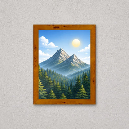 Il kit cornice completa 30×40 cm a parete, con una fotografia di esempio dentro