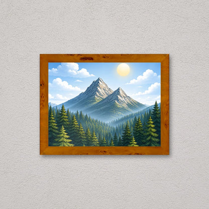 Il kit cornice completa 30×40 cm a parete di traverso, con una fotografia di esempio dentro