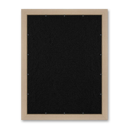 Il retro del kit cornice completa: il pannello in MDF montato nella battuta