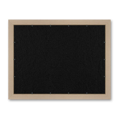 Il retro del kit cornice completa: il pannello in MDF montato nella battuta, di traverso